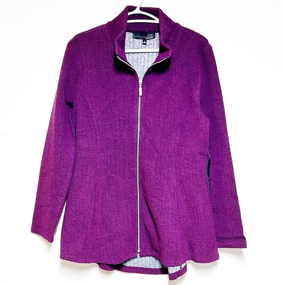 NWT Liv By Habitat Purple Stella Swing Jacket Mulberry Sz S/ M - Picture 2 of 8